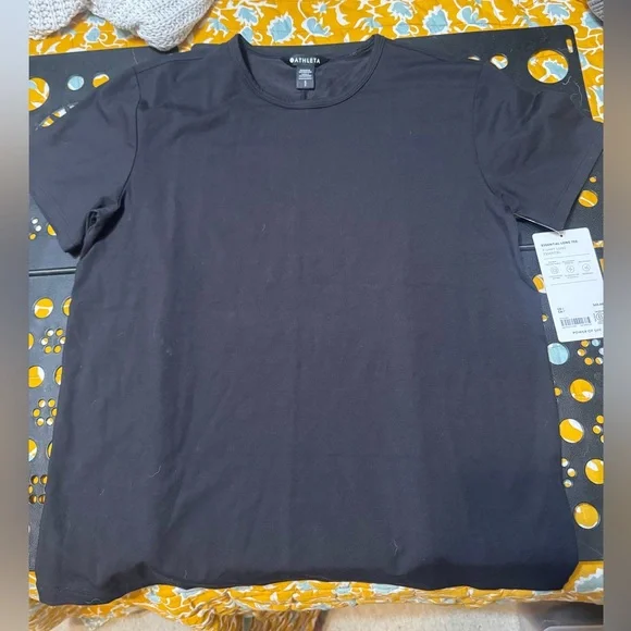 NWT ATHLETA black essential long tee size S - Picture 4 of 5